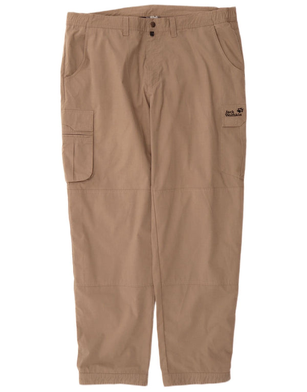 Męskie spodnie cargo Jack Wolfskin, rozmiar 58, 2XL, W40 L34, beżowe