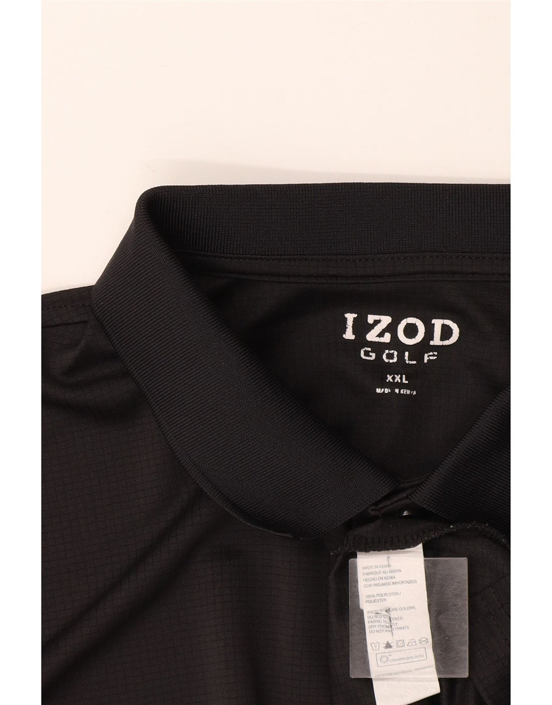 Męska koszulka polo Izod 2XL, czarna, poliester