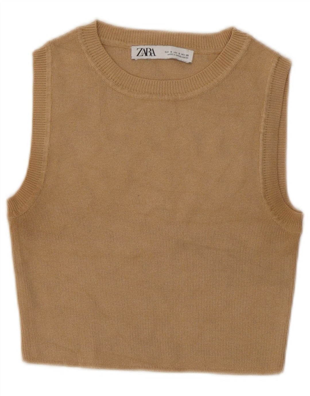 Damski krótki top Zara UK 10 Small Beige