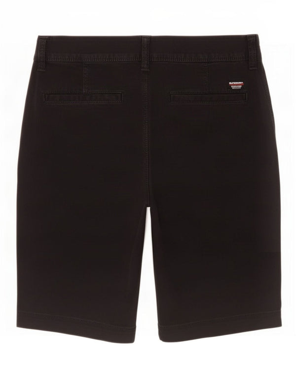 Męskie spodenki chino Superdry Slim Fit W30, średnia czarna bawełna