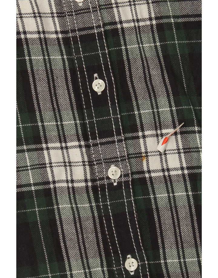 Damska koszula flanelowa PEPE Jeans UK 14, bawełniana w średnią zieloną kratkę