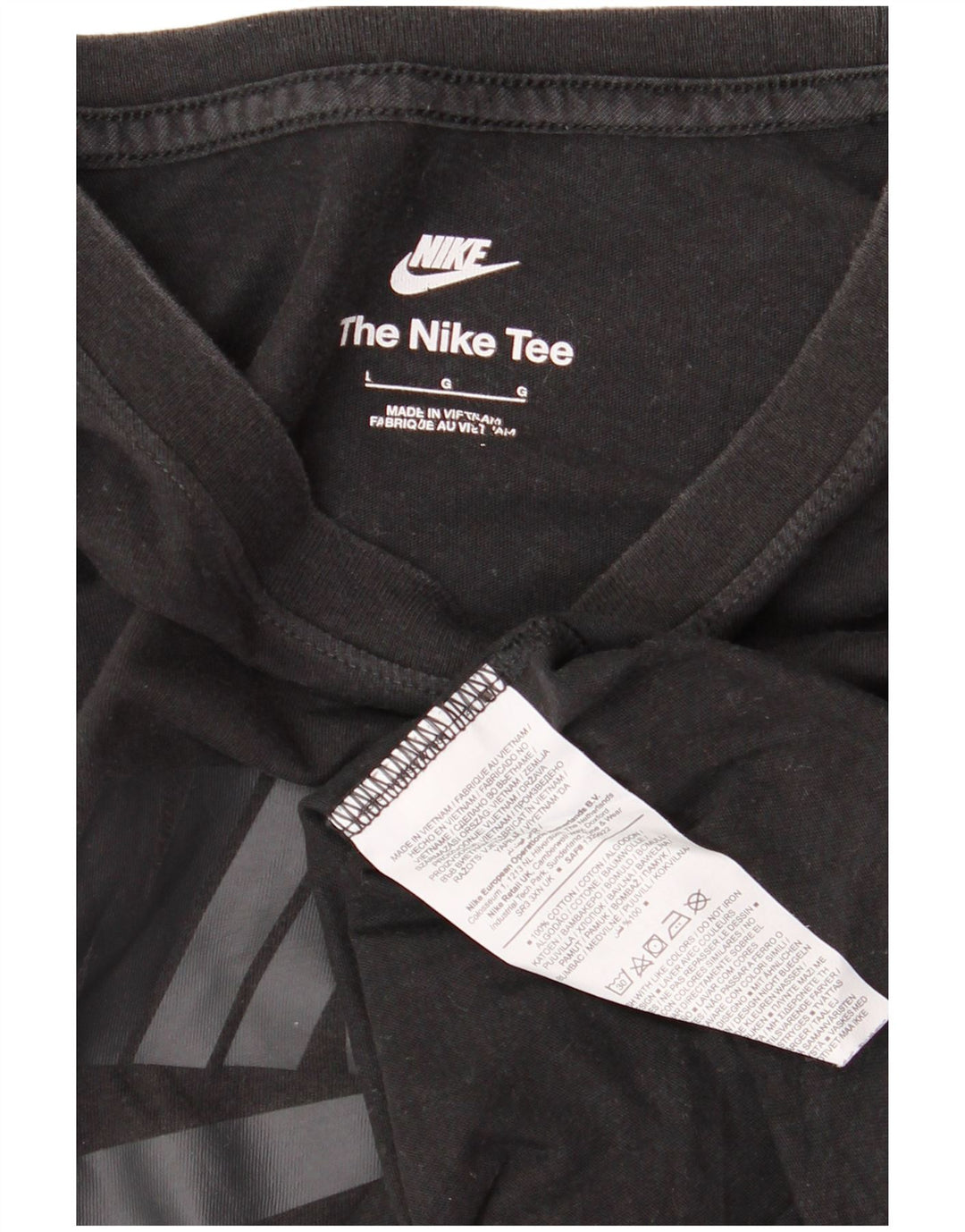 Męski T-shirt Nike Air Graphic Top, duży, czarny, bawełniany