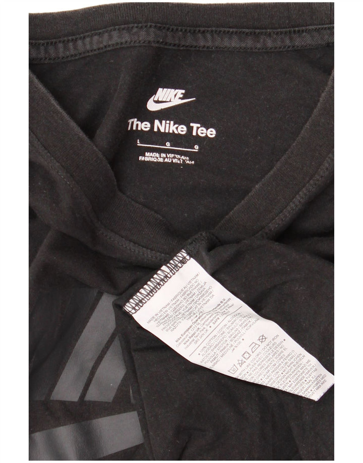 Męski T-shirt Nike Air Graphic Top, duży, czarny, bawełniany
