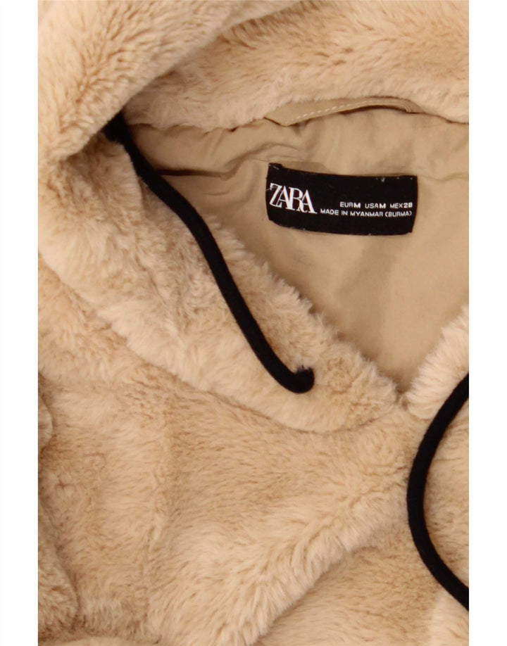 Damski sweter oversize z kapturem i nadrukiem Teddy Bear UK 14, średni beżowy poliester