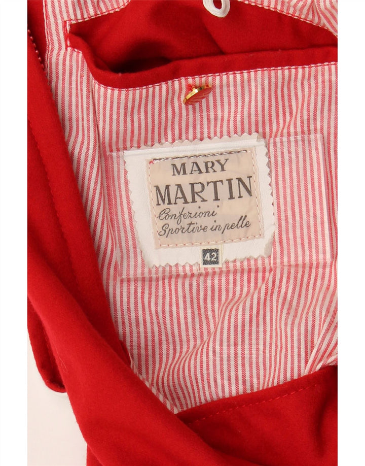 VINTAGE Womens Bomber Jacket IT 42 Medium Red Colourblock Vintage Vintage and Second-Hand Vintage from Messina Hembry 