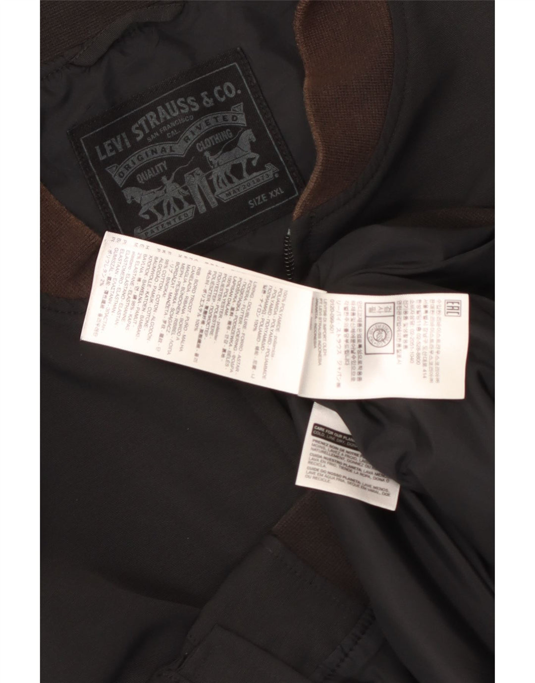 Męska kurtka bomberka Levi's UK 44 2XL Czarny poliamid