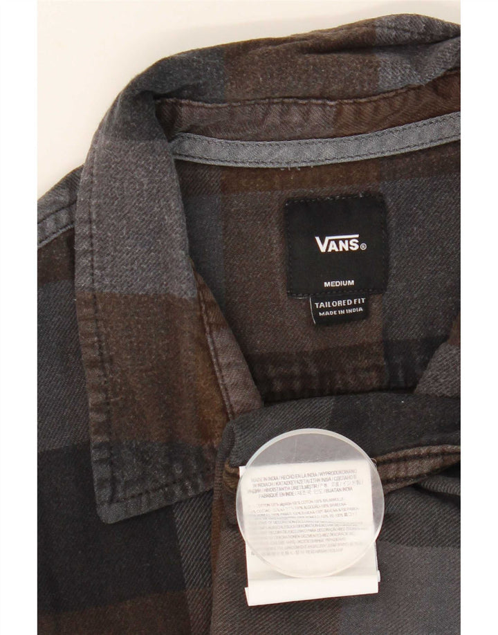 Męska koszula flanelowa Vans o dopasowanym kroju, średniej wielkości, wielokolorowa, bawełniana w kratkę