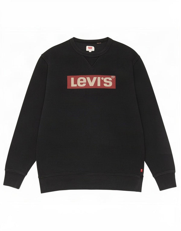 Męska bluza z grafiką Levi's, duża, czarna, bawełniana