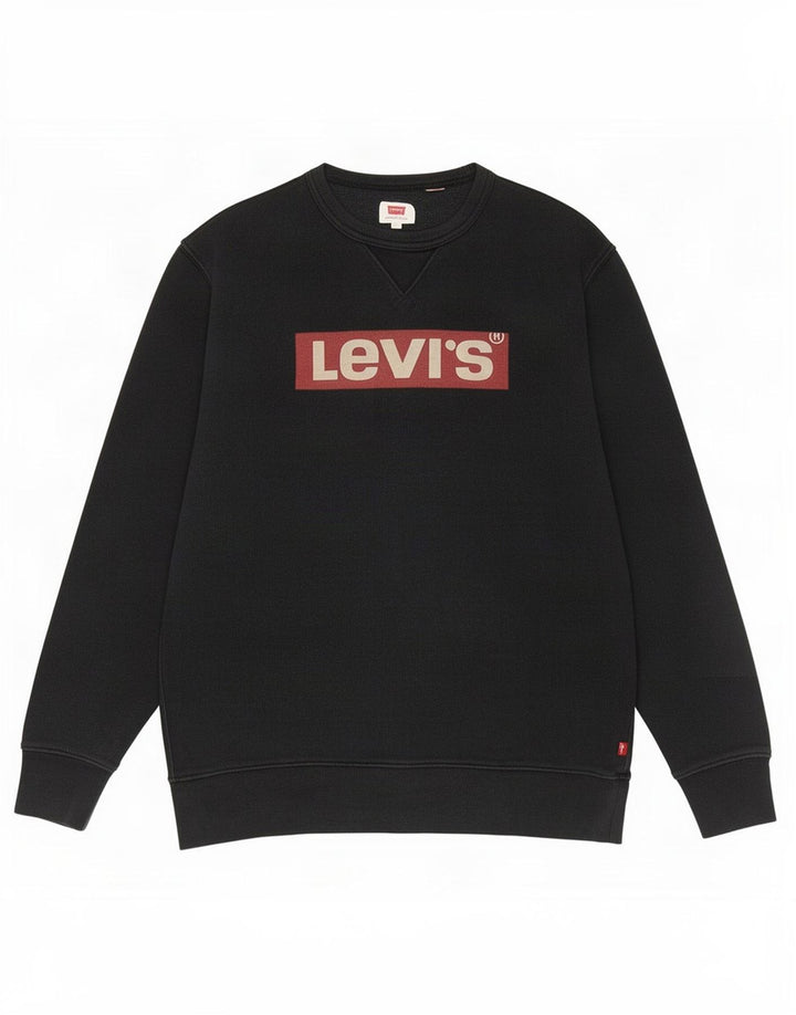 Męska bluza z grafiką Levi's, duża, czarna, bawełniana
