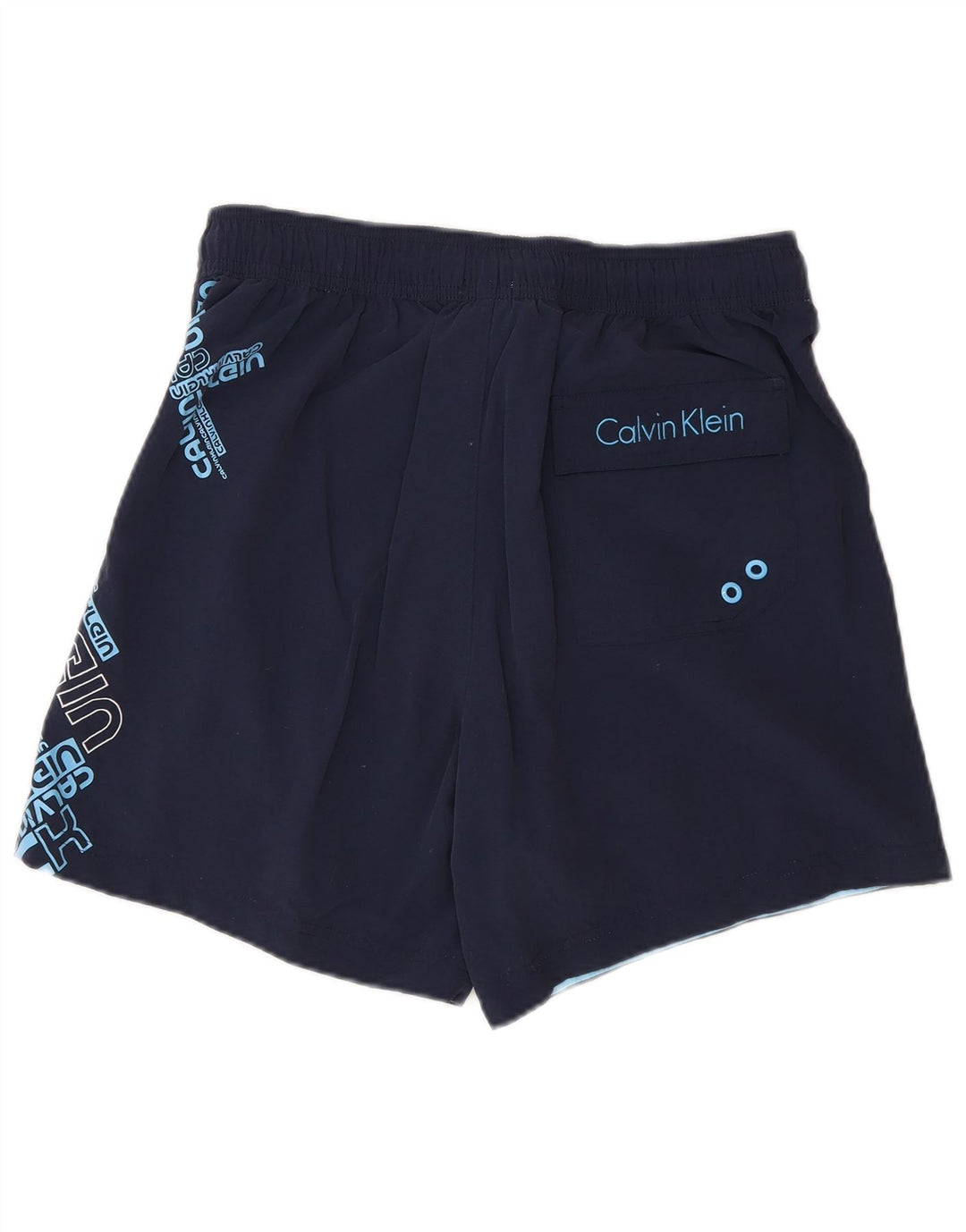 Męskie spodenki kąpielowe Calvin Klein Graphic, małe, granatowe, nylonowe