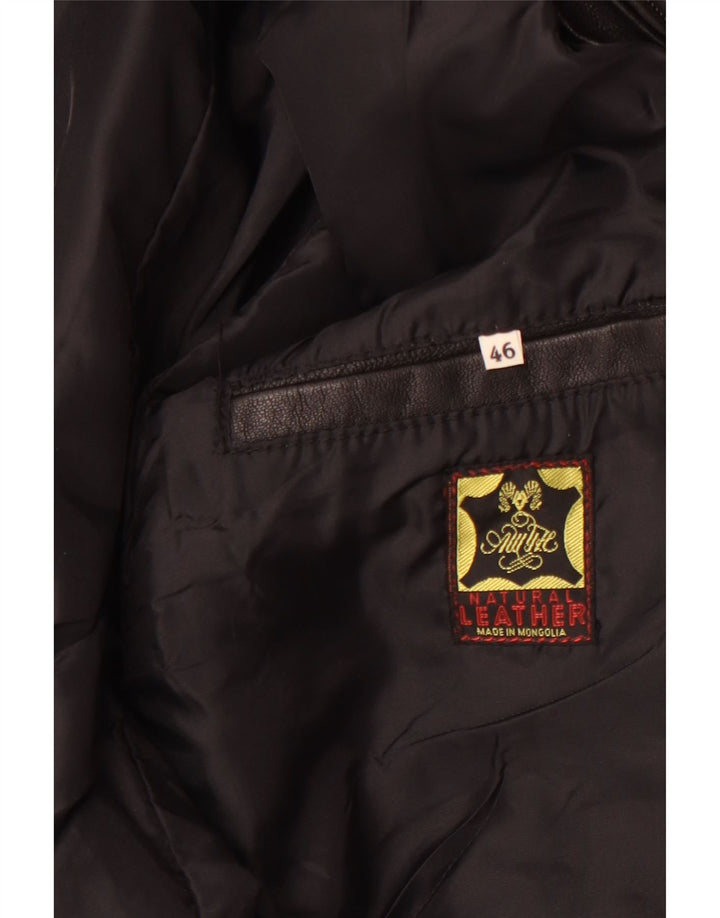 Męska kurtka skórzana VINTAGE EU 46 Mała czarna skóra