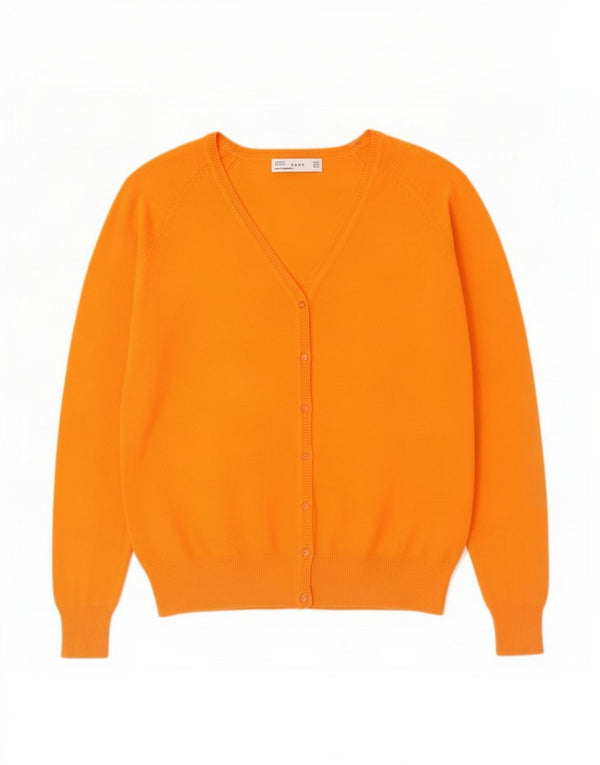 Sweter damski Zara Cardigan UK 18 XL Pomarańczowa bawełna