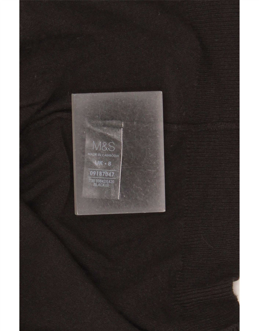 Marks & Spencer Damski sweter rozpinany o długim kroju, UK 8, mały, czarny