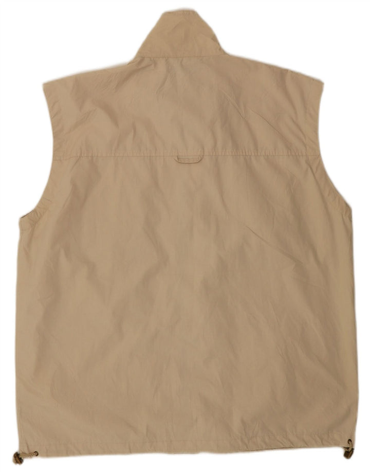 Męska kamizelka użytkowa VINTAGE UK 40, duża, beżowa, poliester