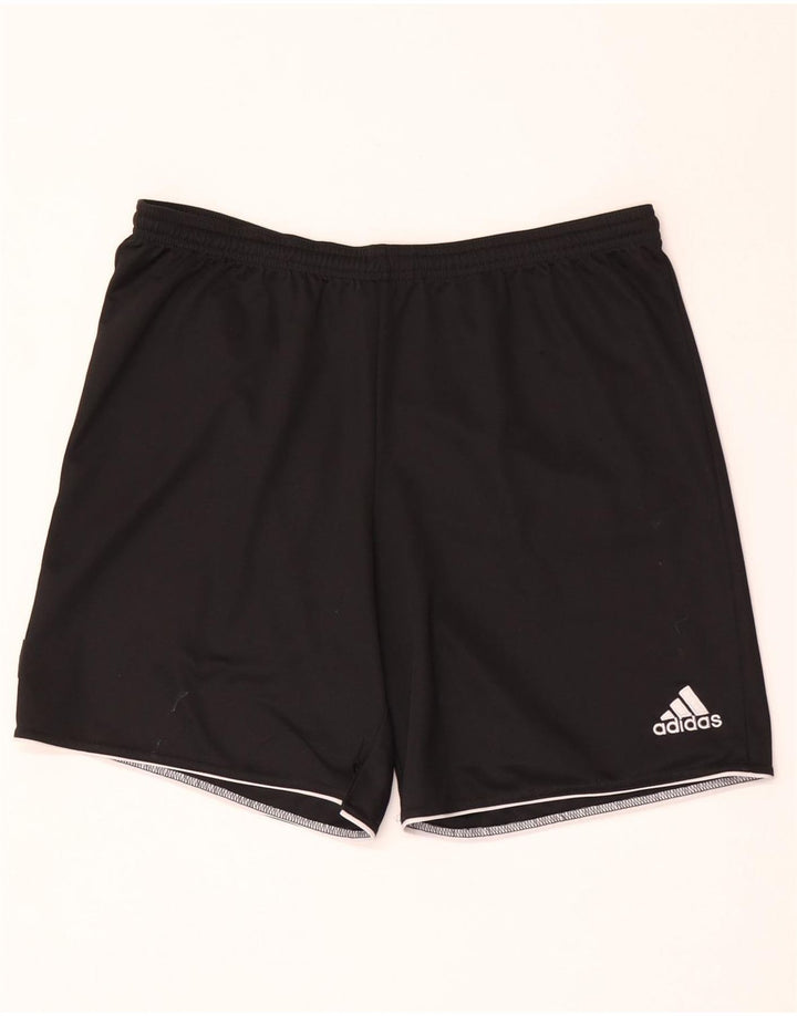 Męskie spodenki sportowe Adidas, duże, czarne, poliestrowe