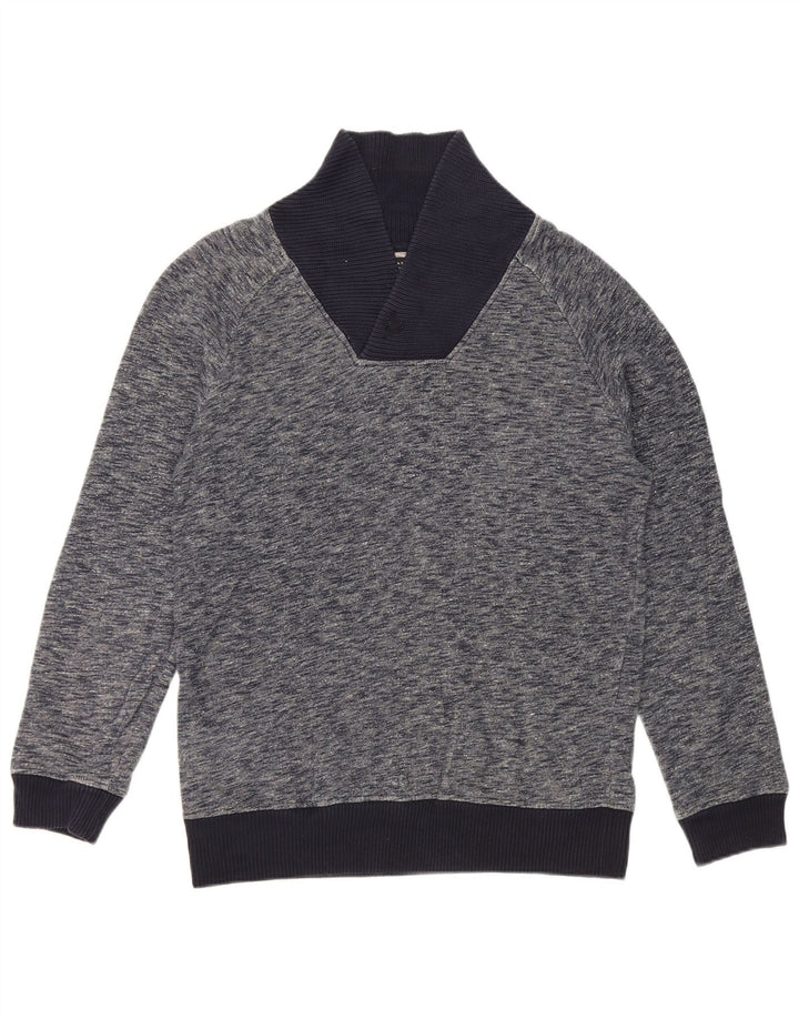 Męski sweter Zara, duży, granatowy, nakrapiany
