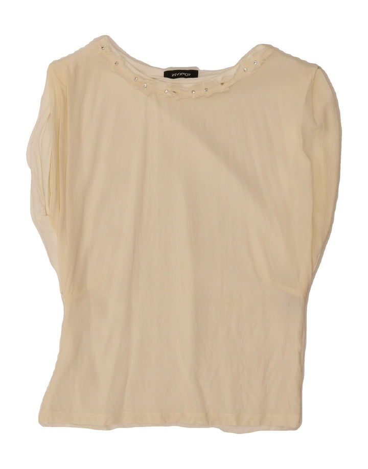 MAX & CO. Womens Blouse Top UK 12 Medium Off White Vintage Max & Co. and Second-Hand Max & Co. from Messina Hembry 