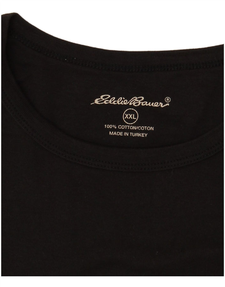 Top damski EDDIE BAUER UK 20 2XL, czarny, bawełniany