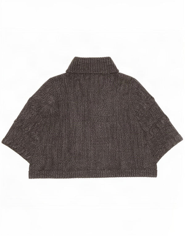 South damski sweter bolerko z rękawem 1/2 UK 16/18 duży szary nakrapiany akryl