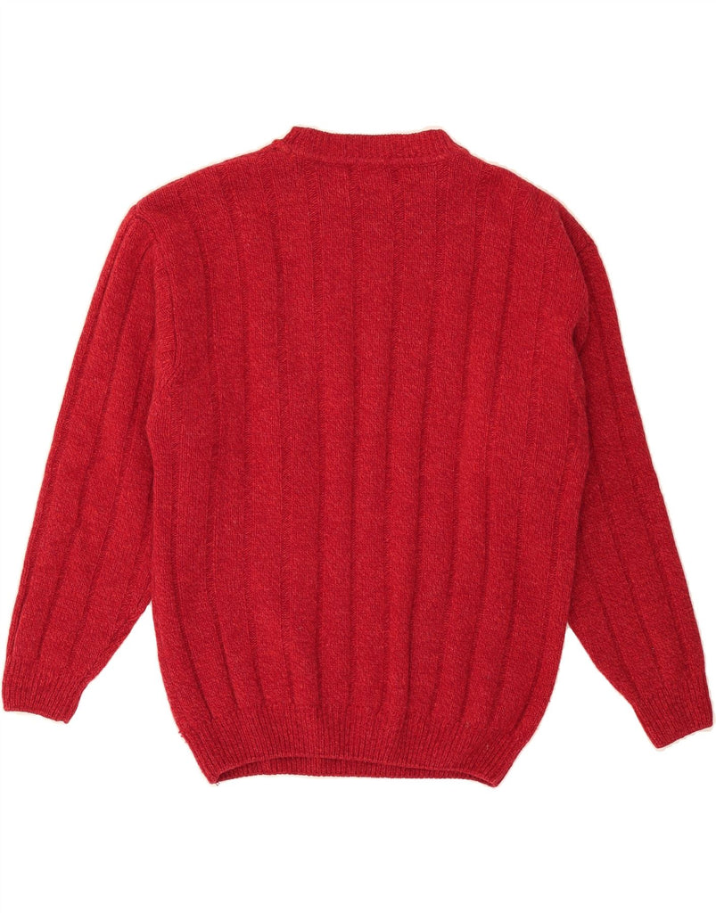MC NEAL Womens Turtle Neck Jumper Sweater UK 14 Medium Red Wool Vintage MC Neal and Second-Hand MC Neal from Messina Hembry 