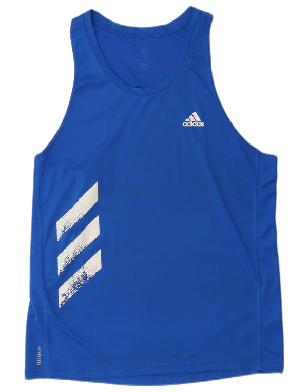 Męska kamizelka Adidas Aeroready Graphic Top, średni niebieski poliester