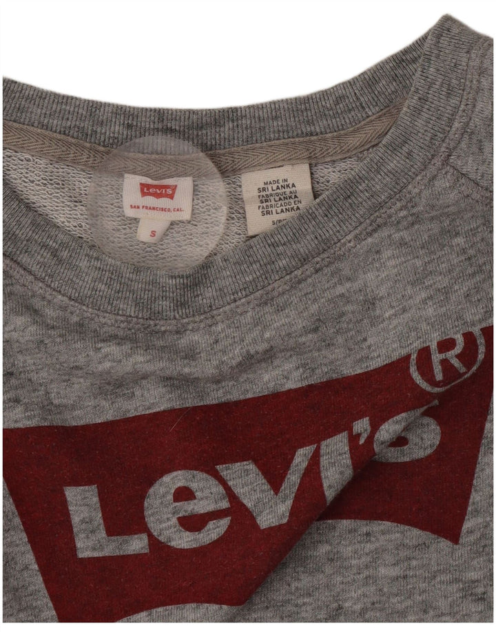 Damski sweter oversize typu Crop firmy Levi's UK 10 Small Grey Flecked
