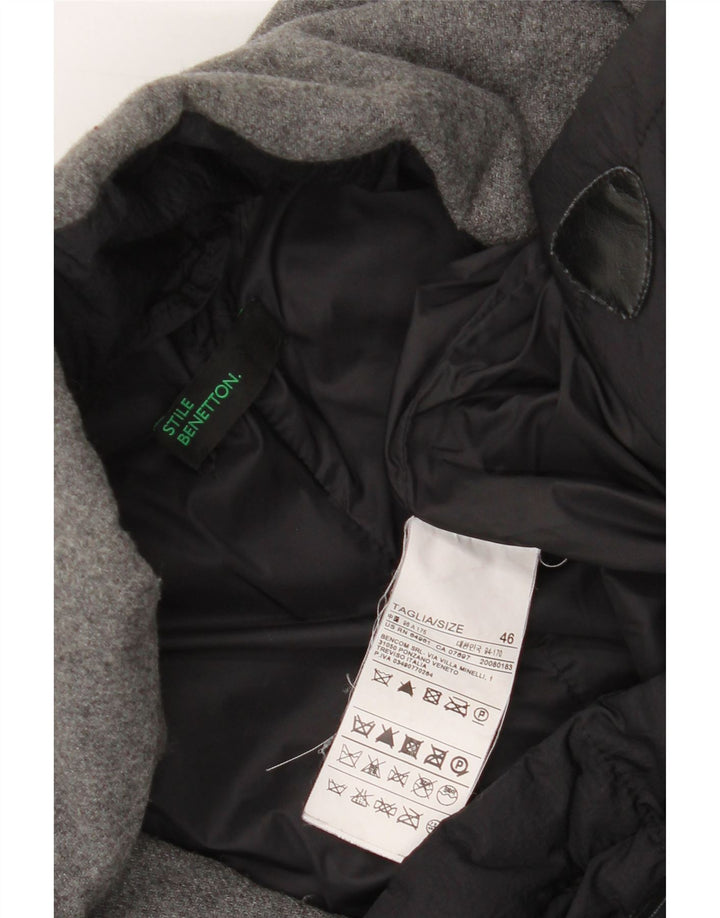 BENETTON Womens Padded Jacket IT 46 Large Black Colourblock Polyamide Vintage Benetton and Second-Hand Benetton from Messina Hembry 