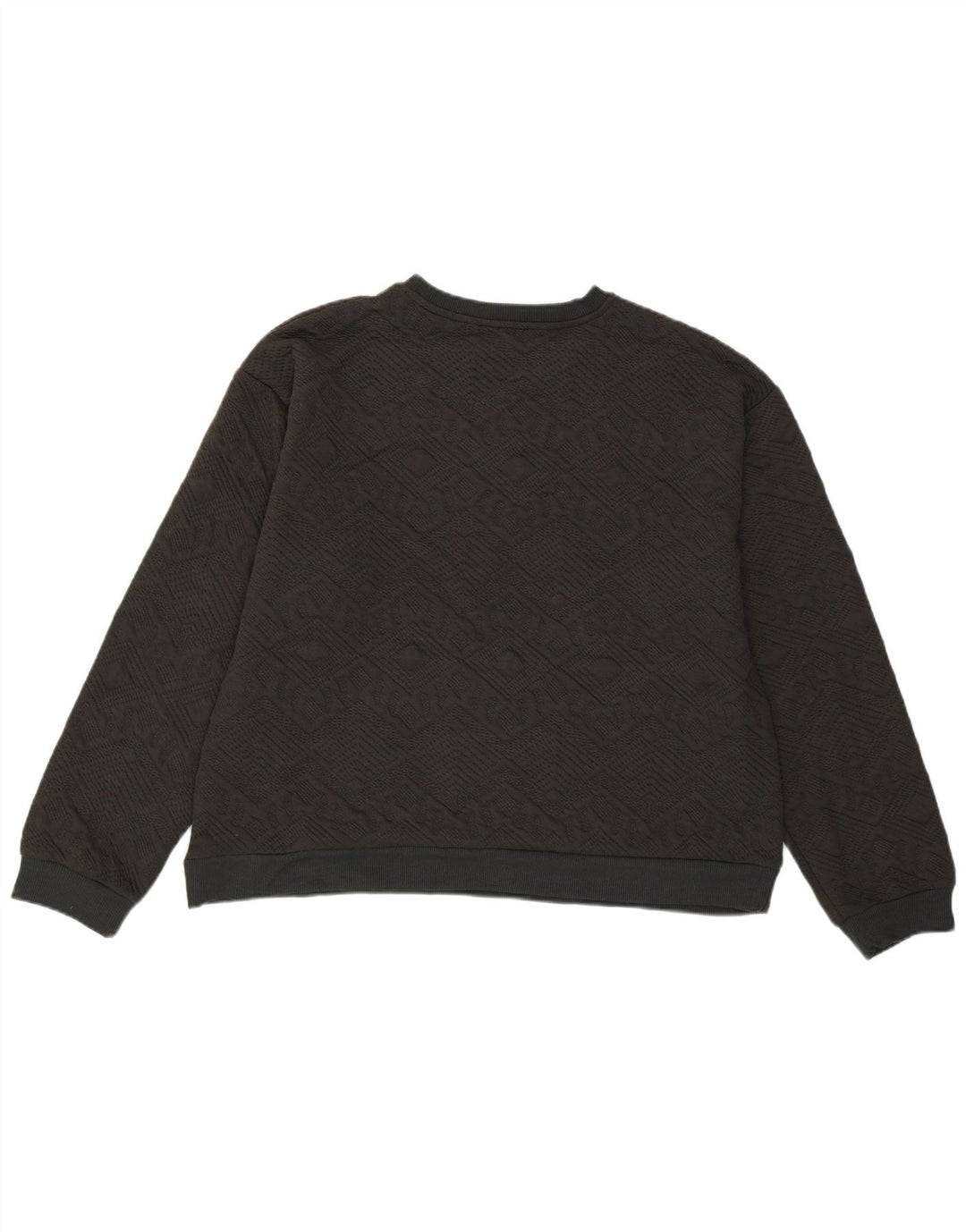 Krótki sweter damski Zara UK 14, duży, szary, geometryczny poliester