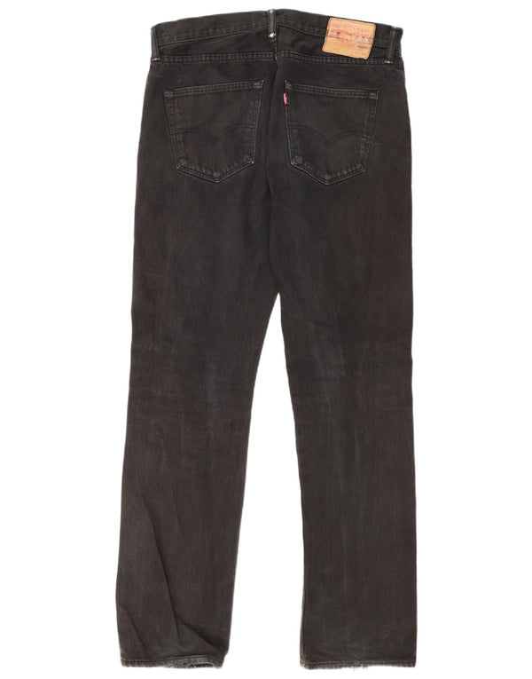 Męskie dżinsy Levi's 501 Straight W32 L34 Czarna bawełna