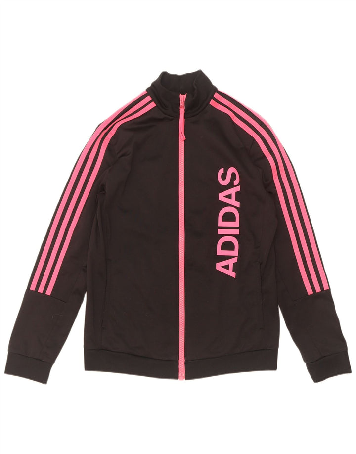 Adidas damski graficzny pełny dres UK 12/14 średni czarny poliester