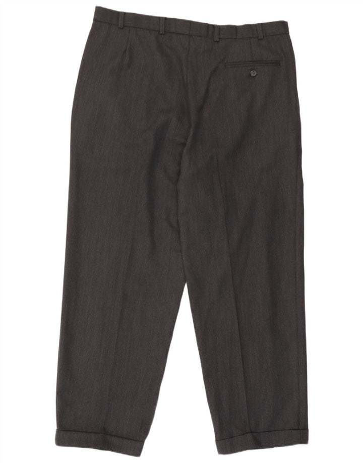 Marks & Spencer Męskie spodnie typu casual St. Michael W38 L29 Szara wełna