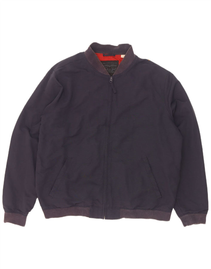 Męska kurtka bomberka Levi's UK 42 XL granatowa, poliamidowa