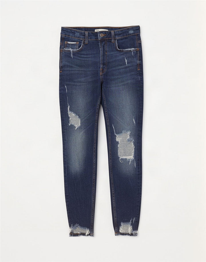 Męskie jeansy rurkowe Zara w trudnej sytuacji EU 40 Medium W31 L28 Niebieskie