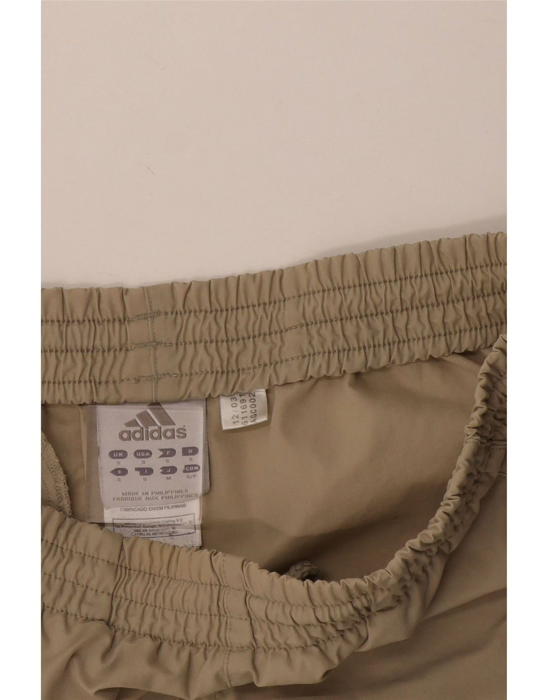 Męskie spodnie dresowe Adidas, małe, khaki, poliester