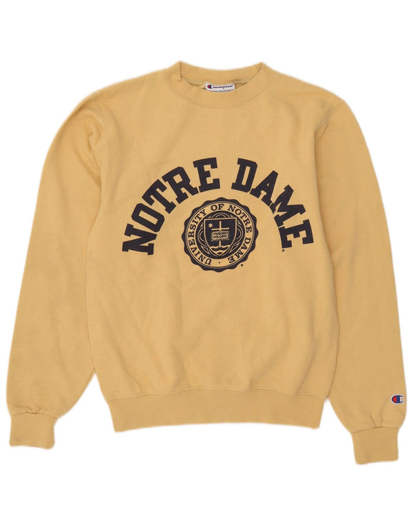 Męska bluza Champion Notre Dame Academy Graphic Sweter XS Żółta bawełna