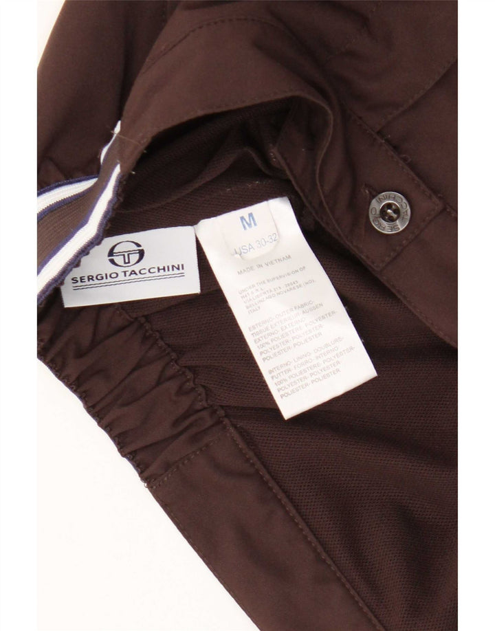 Męskie spodenki codzienne Sergio Tacchini, średnie W32, brązowe, poliestrowe