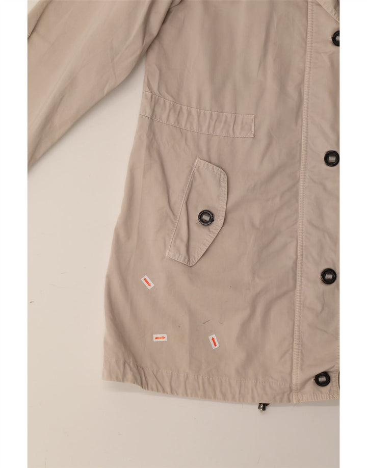 MARELLA Womens Hooded Overcoat UK 16 Large Beige Vintage Marella and Second-Hand Marella from Messina Hembry 
