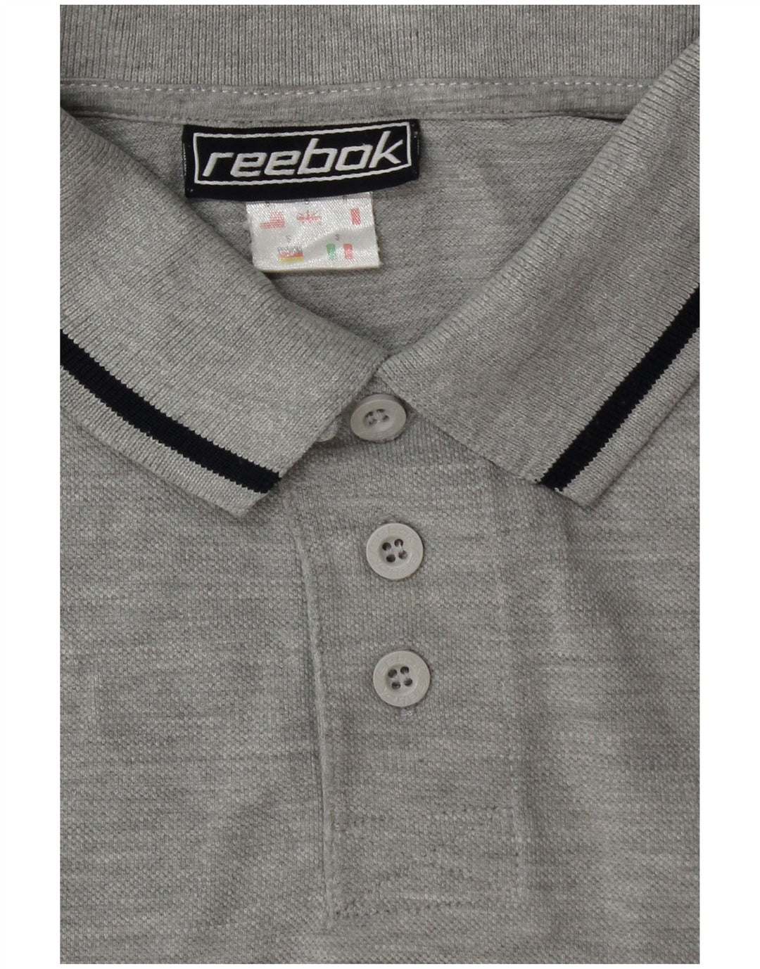 REEBOK Boys Polo Shirt 9-10 Years Small Grey