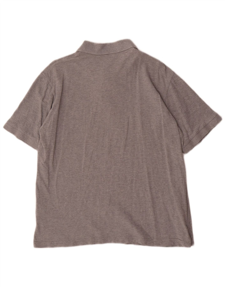 Męska koszulka polo DOCKERS w kolorze khaki, średnio szara, bawełniana w plamki