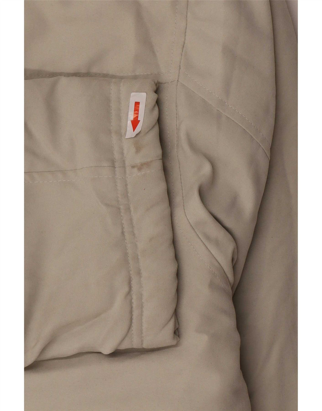 Męska kurtka bomberka Vintage UK 42 XL Beżowy poliester z blokami kolorów