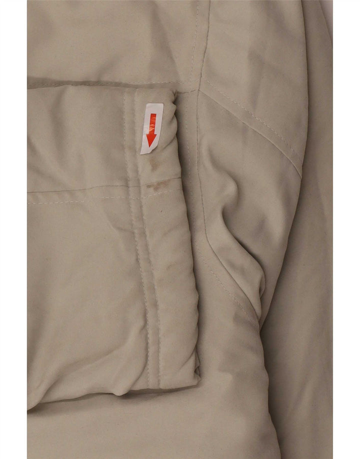 Męska kurtka bomberka Vintage UK 42 XL Beżowy poliester z blokami kolorów