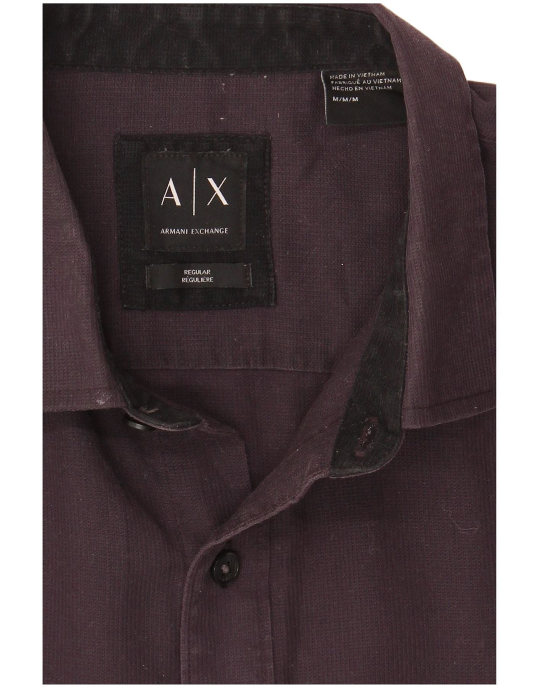 Koszula męska Armani Exchange o regularnym kroju, średnia czarna, bawełniana