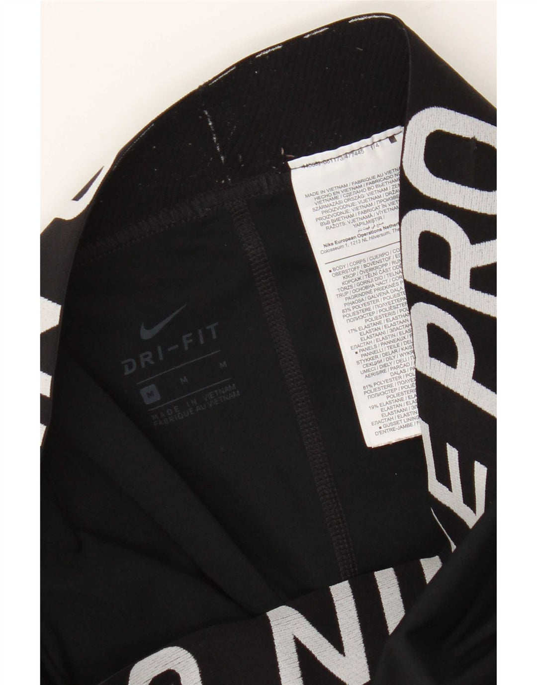Damskie legginsy Nike Dri Fit Graphic UK 12, średni czarny poliester