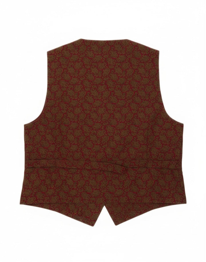 Vintage męska kamizelka duża Khaki Paisley