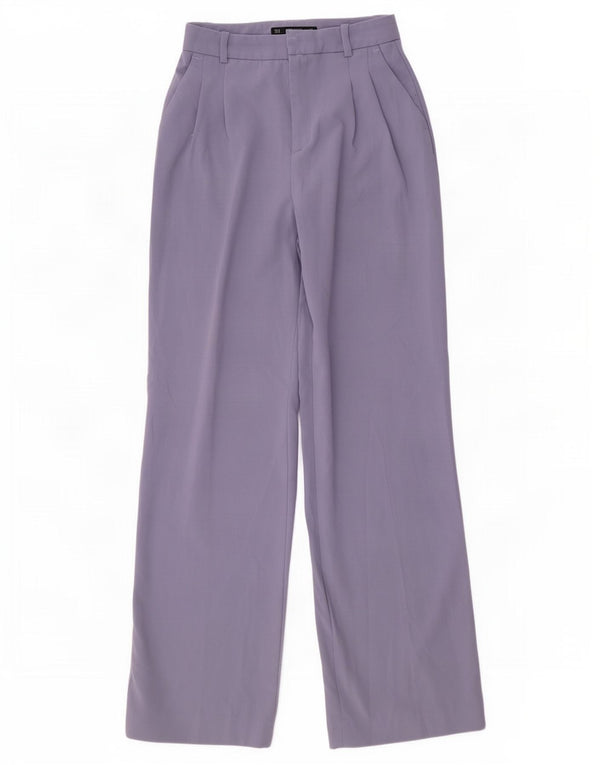 Zara Damskie spodnie chino z wysokim stanem, małe, W26 L32, fioletowy poliester
