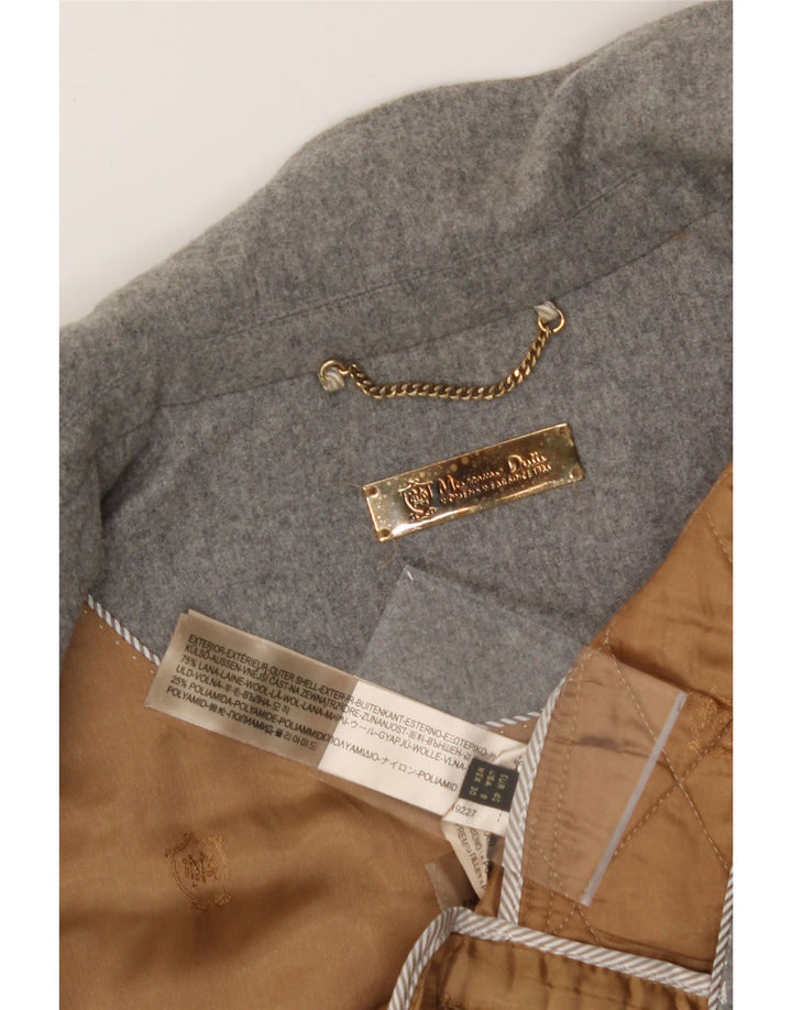 MASSIMO DUTTI Womens 3 Button Blazer Jacket EU 40 Medium Grey Wool Vintage Massimo Dutti and Second-Hand Massimo Dutti from Messina Hembry 