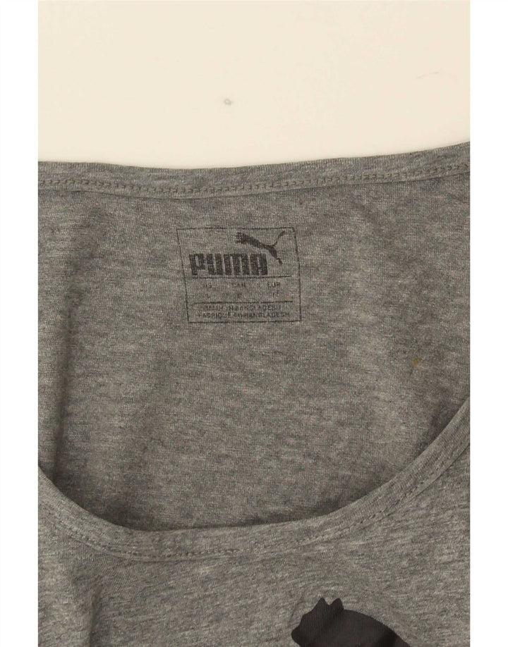 Męska kamizelka z grafiką Puma, średnia, szara, nakrapiana
