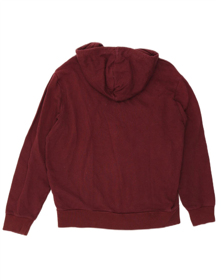 Męski sweter z kapturem i grafiką LEVI'S, duży, bordowy, bawełniany