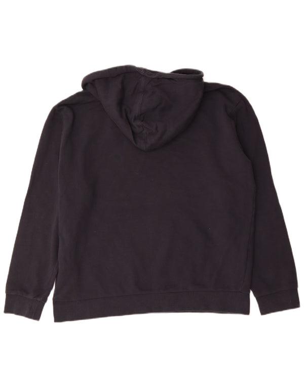 Męski sweter z kapturem i grafiką Hugo Boss XL, granatowy, bawełniany