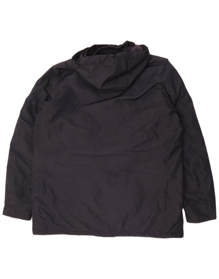 Męski płaszcz wiatrówka z kapturem Barbour UK 44 2XL Granatowy poliester